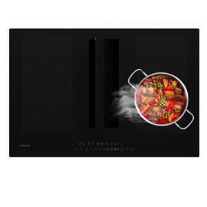 Klarstein Chef-Fusion Down Air System, indukční varná deska + DownAir digestoř, 77 cm, 600 m³/h EEC A+