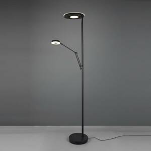 Trio Lighting LED stojací lampa Barrie se čtecím světlem černá